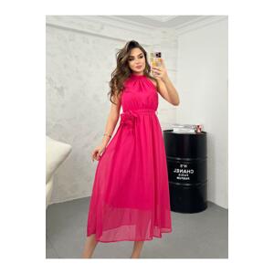 K&H TWENTY-ONE Pink Rose Belt Detail Dress