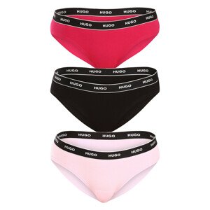 Hugo Set of three women's panties in pink and black BOSS