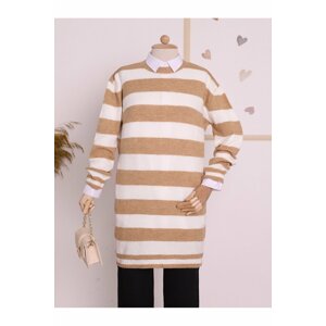 Modamorfo Striped Side Stripes, Soft Winter Knitwear Tunic