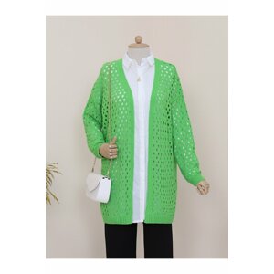 Modamorfo Mesh Springy Alloy Knitwear Cardigan