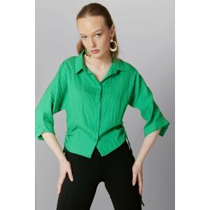 HAKKE Drawstring Capri Sleeve Shirt