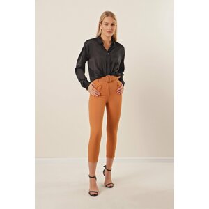 HAKKE Carrot Belt Fabric Trousers