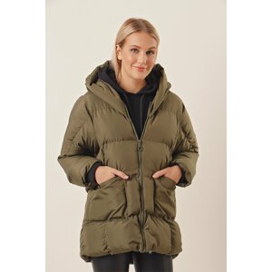 HAKKE Women's Hooded Pocket Down Coat