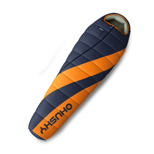 Synthetic winter sleeping bag HUSKY Enjoy -25°C LONG orange