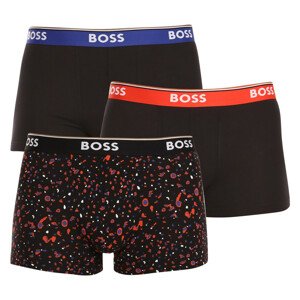 3PACK Mens Boxers Hugo Boss black