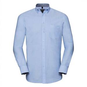 Blue Men's Long Sleeve Shirt Russell