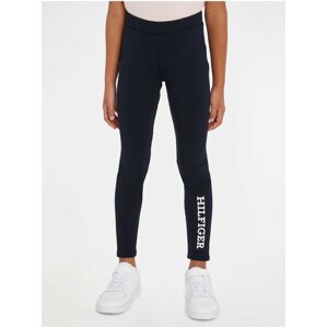 Dark blue girly leggings Tommy Hilfiger - Girls