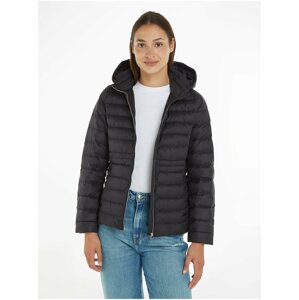 Black Ladies Winter Quilted Jacket Tommy Hilfiger Feminine - Women