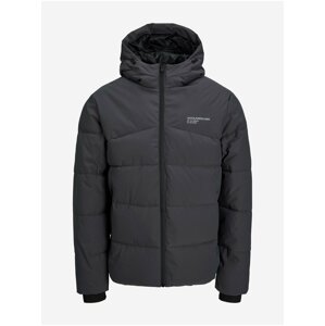 Dark Grey Men's Quilted Winter Jack & Jones Flow Jack - Men