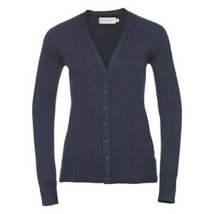 Navy blue women's pointed cardigan Russell