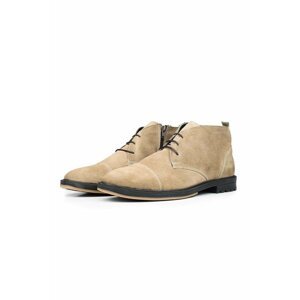 Ducavelli Masquerade Genuine Leather Anti-Slip Sole Daily Boots Sand Beige.