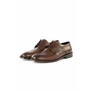 Ducavelli Tira Genuine Leather Men's Classic Shoes, Derby Classic Shoes, Lace-Up Classic Shoes.