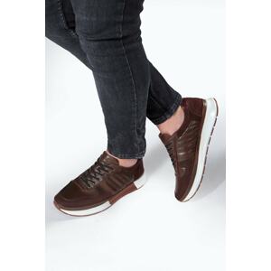 Ducavelli High Genuine Leather Men's Sneakers, Low Top Sneakers, Genuine Leather Sneakers.