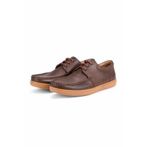 Ducavelli Jazzy Genuine Leather Men's Casual Shoes Brown