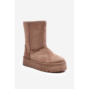 Women's Abrams Snow Boots Insulated with Fur - Dark Beige