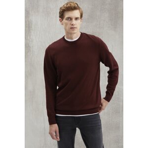 GRIMELANGE Battis Men's 50% Cotton Special Silk Touch Anti-pilling Soft Round Neck Sweate