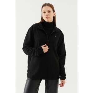 D1fference D1ffrence Women's Standing Collar Half Zipper Winter Sweatshirt.