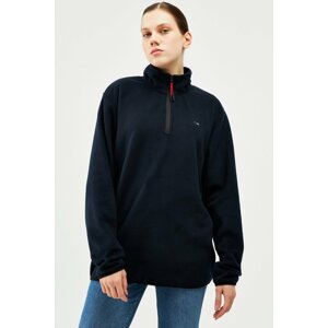 D1fference D1ffrence Women's Standing Collar Half Zipper Winter Sweatshirt.