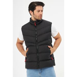 D1fference Men's Lined Water And Windproof Black Inflatable Vest.