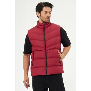 D1fference Men's Lined Water And Windproof Red Inflatable Vest.