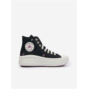 Black Women's Ankle Sneakers on the Converse platform Chuck Taylor - Women