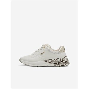 Tamaris women's creamy patterned sneakers