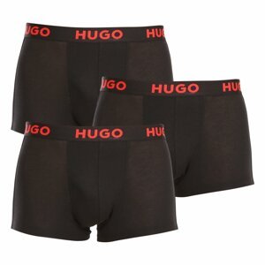 3PACK Mens Boxers Hugo Boss black