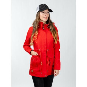 Women's reversible parka GLANO - red