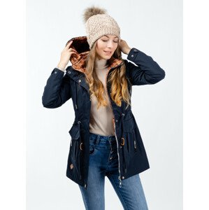 Women's double-sided parka GLANO - navy