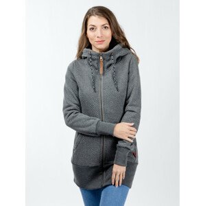 Women's elongated sweatshirt GLANO - grey