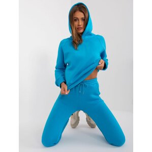 Blue Basic Tracksuit With Trousers