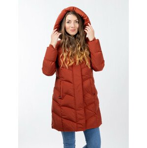 Women's winter quilted jacket GLANO - orange