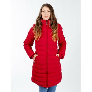Women's quilted jacket GLANO - burgundy
