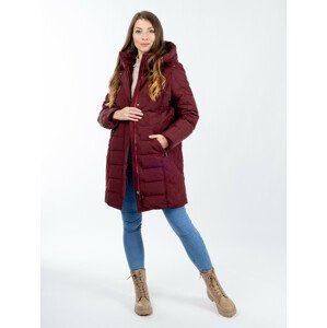 Women's quilted jacket GLANO - burgundy