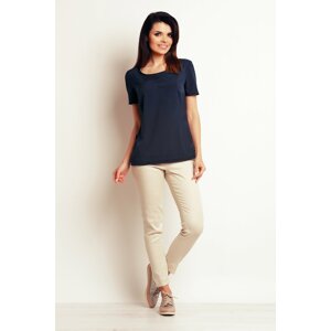 Infinite You Woman's Blouse M100 Navy Blue