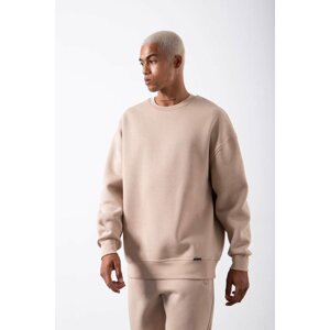 XHAN Beige Organic Cotton Oversized Sweatshirt