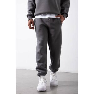 XHAN Dark Gray Organic Cotton Raised Sweatpants