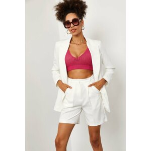 XHAN Women's White Double Wear Suit