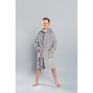 Boys' Long Sleeve Bathrobe Mimas - Grey