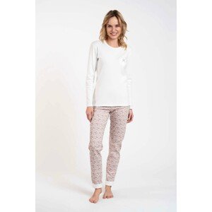 Juliana ́s pyjamas, long sleeves, long legs - ecru/print