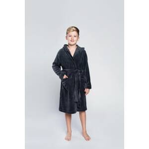 Boys' Long Sleeve Bathrobe Mimas - graphite