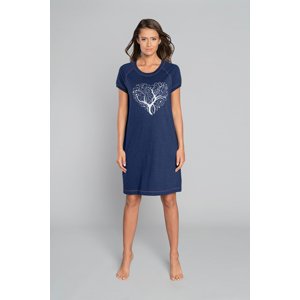 Hosta women's short sleeve shirt - dark blue