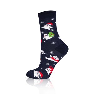 FOKI Long Socks - Navy Blue/White/Red