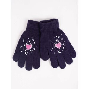 Yoclub Kids's Gloves RED-0012G-AA5A-029 Navy Blue