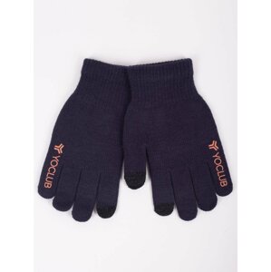 Yoclub Kids's Gloves RED-0245C-AA5E-006 Navy Blue