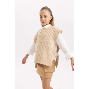 DEFACTO Girl Regular Fit Crew Neck Sweater Vest