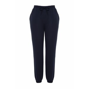 Trendyol Curve Navy Blue Basic Jogger Knitted Elastic Cuff Sweatpants
