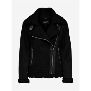 Black women's suede jacket ONLY New Diana - Women