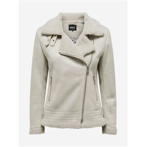 Women's cream jacket in suede finish ONLY New Diana - Women