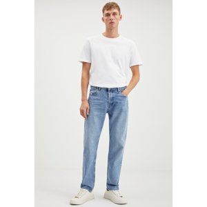 GRIMELANGE Bruno Men's Denim Regular Comfortable Fit Thick Textured Wash Effect Jeans